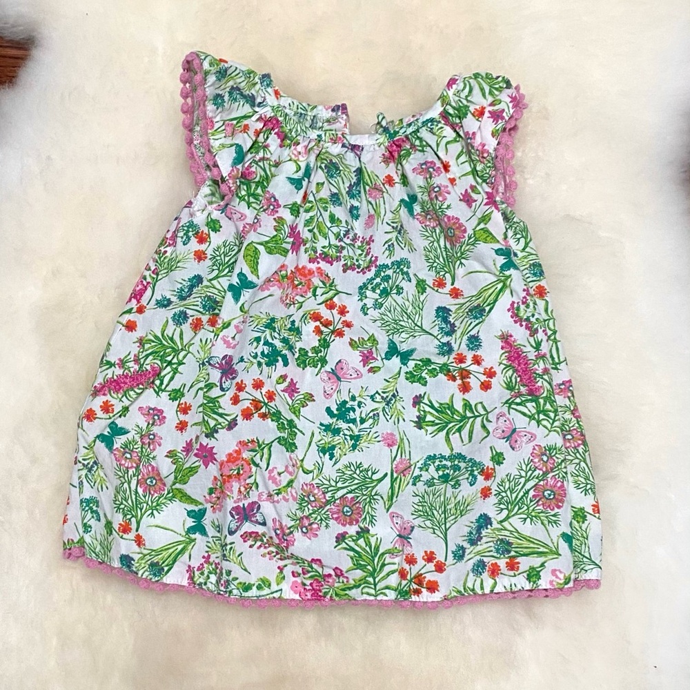 Tommy Bahama Floral Kids Dress - Pink and Green